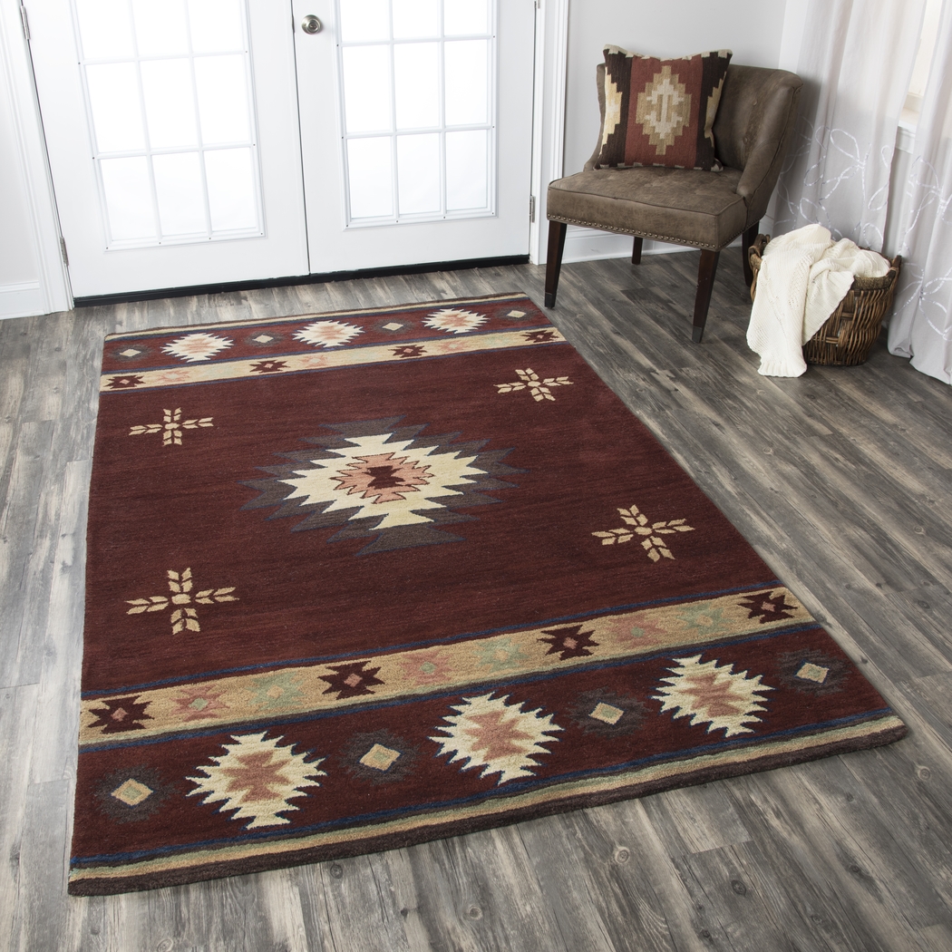 Ahnika Red 3' x 5' Rug - Thumbnail - Image 5