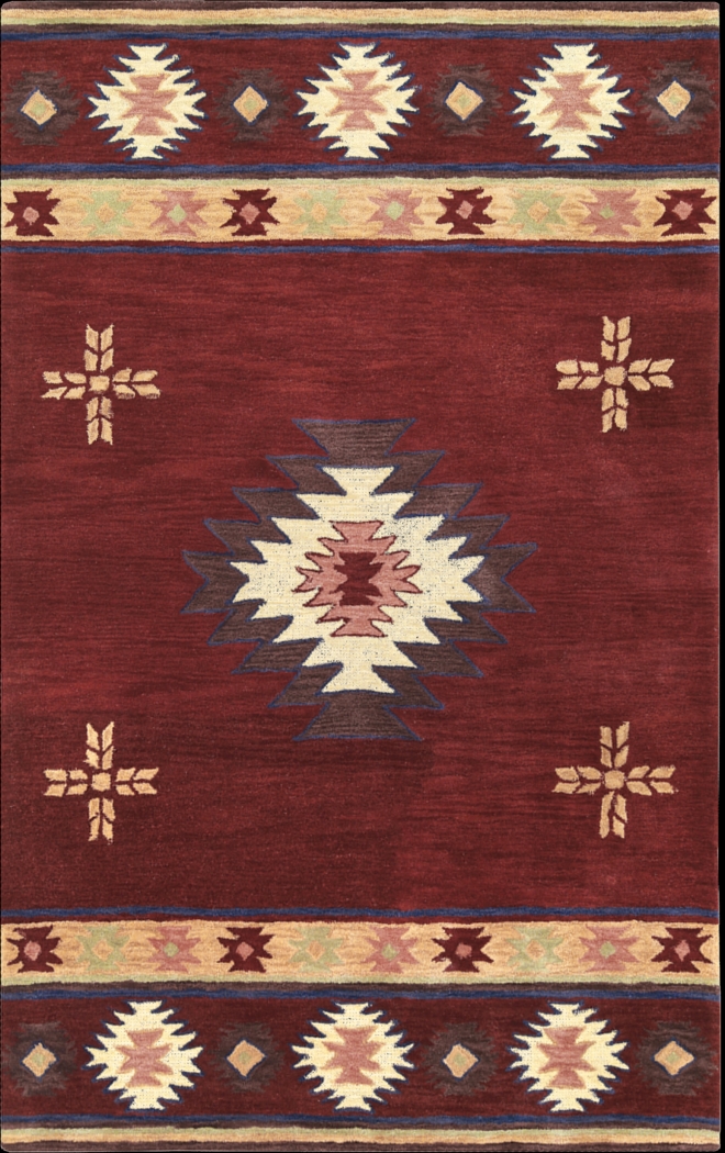 Ahnika Red 3' x 5' Rug - Thumbnail - Image 1