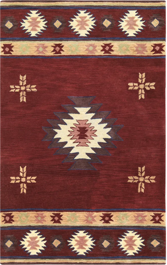 Ahnika Red 6'6 x 9'6 Rug - Thumbnail - Image 1