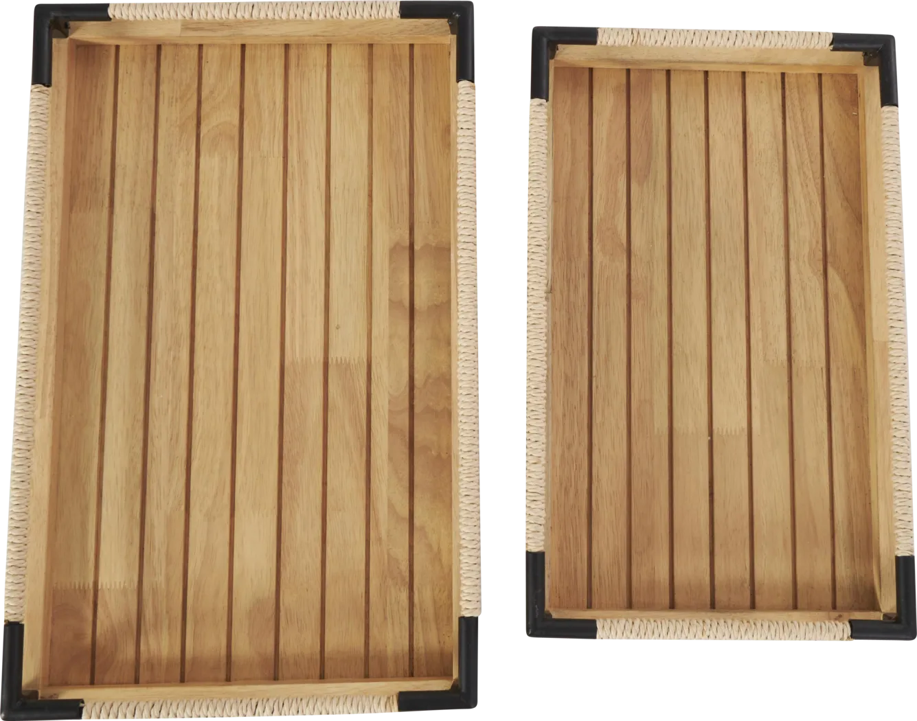 Ahoma Brown Tray, Set of 2 - Thumbnail - Image 5