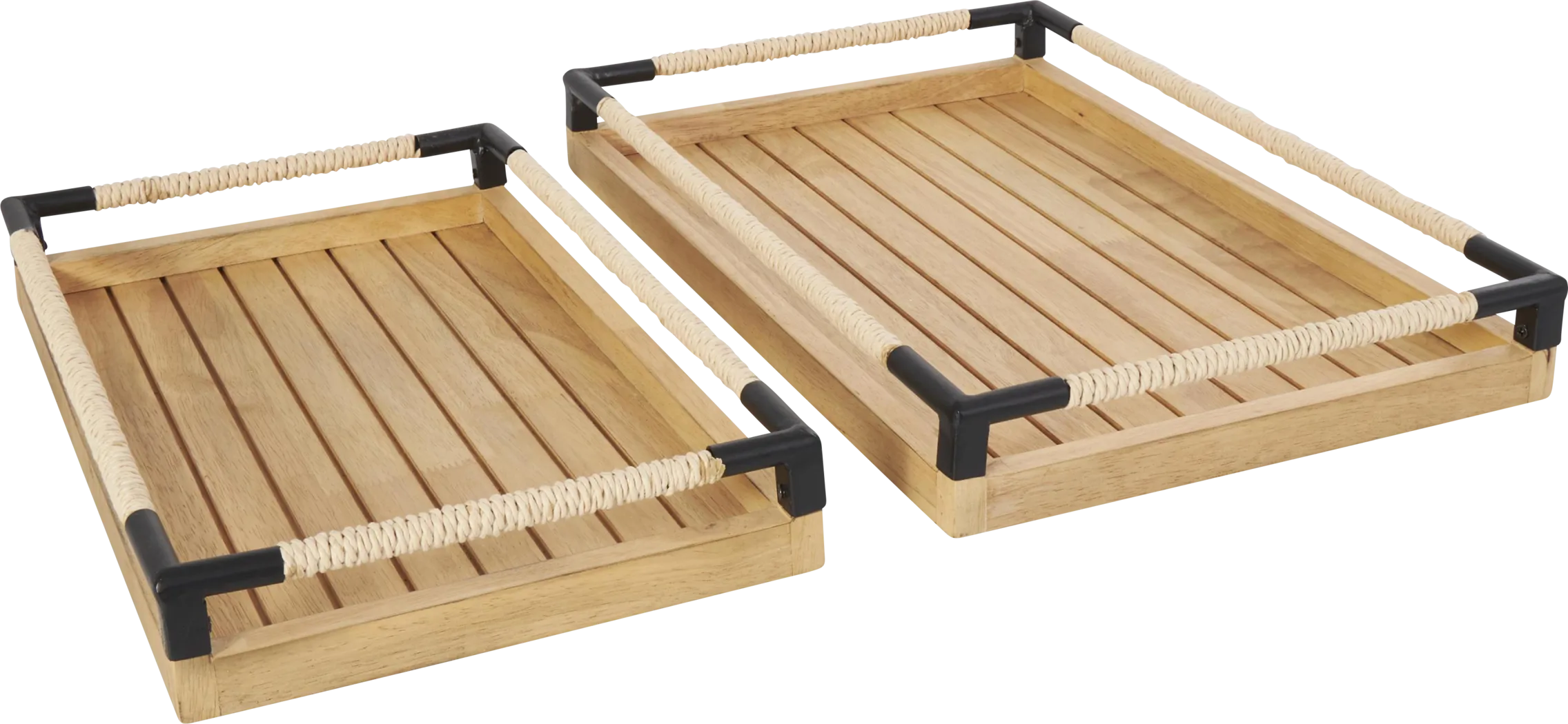 Ahoma Brown Tray, Set of 2 - Thumbnail - Image 7