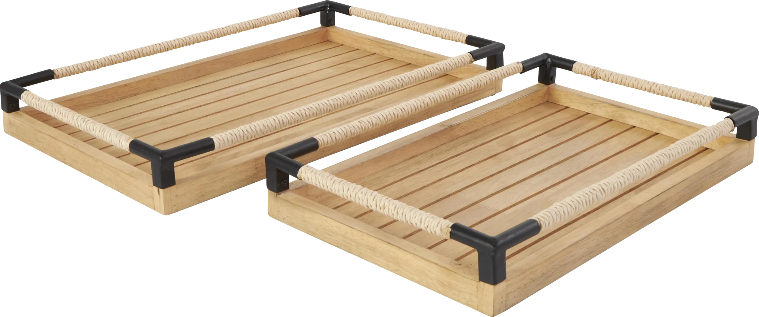 Ahoma Brown Tray, Set of 2 - Thumbnail - Image 9