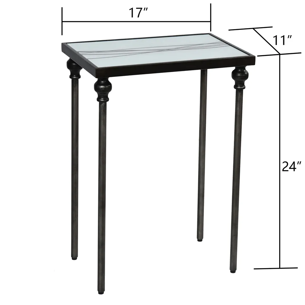 Ahsra White Accent Table - Thumbnail - Image 4