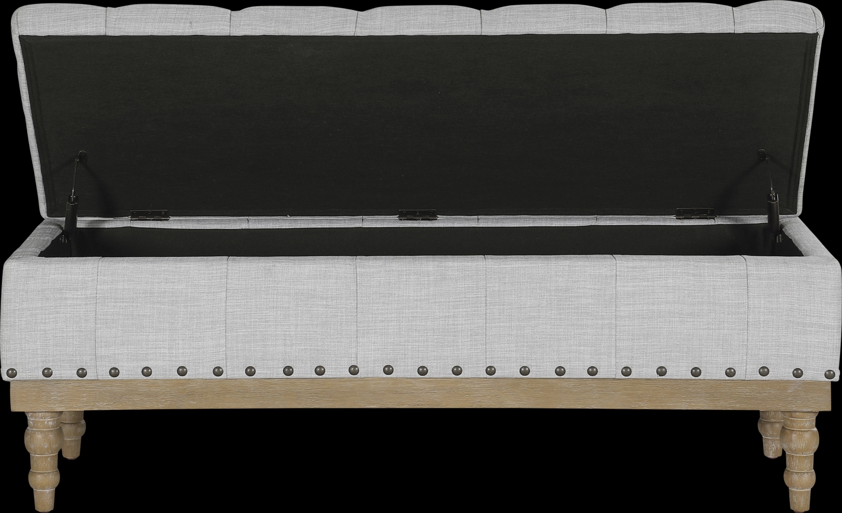 Aibell Gray Storage Bench - Thumbnail - Image 4