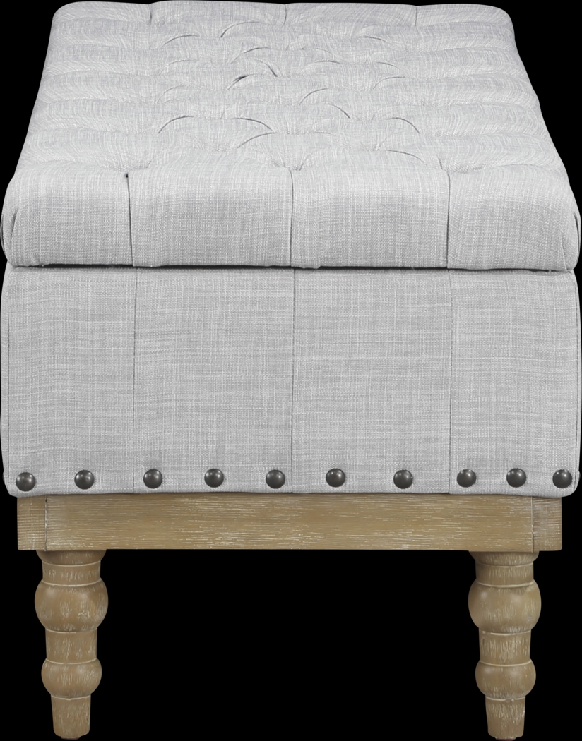 Aibell Gray Storage Bench - Thumbnail - Image 5