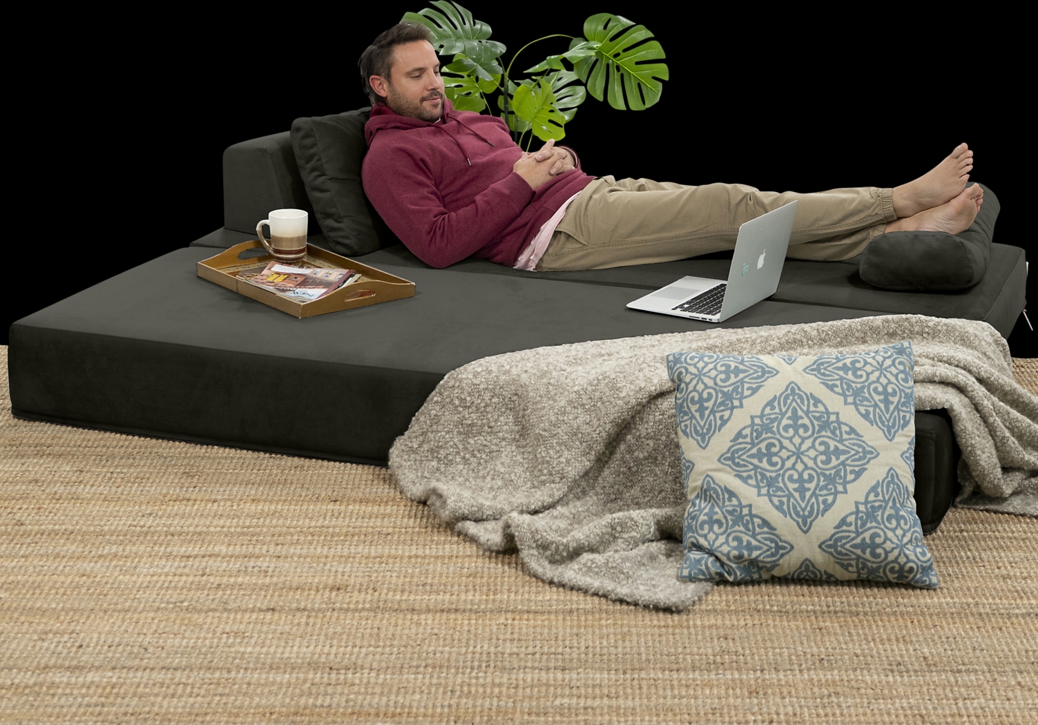 Aignathser Charcoal Daybed - Thumbnail - Image 4