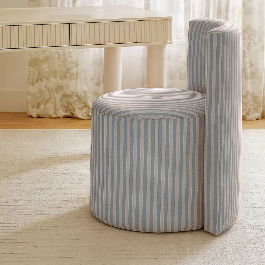 Ailana Blue Desk Chair - Thumbnail - Image 2