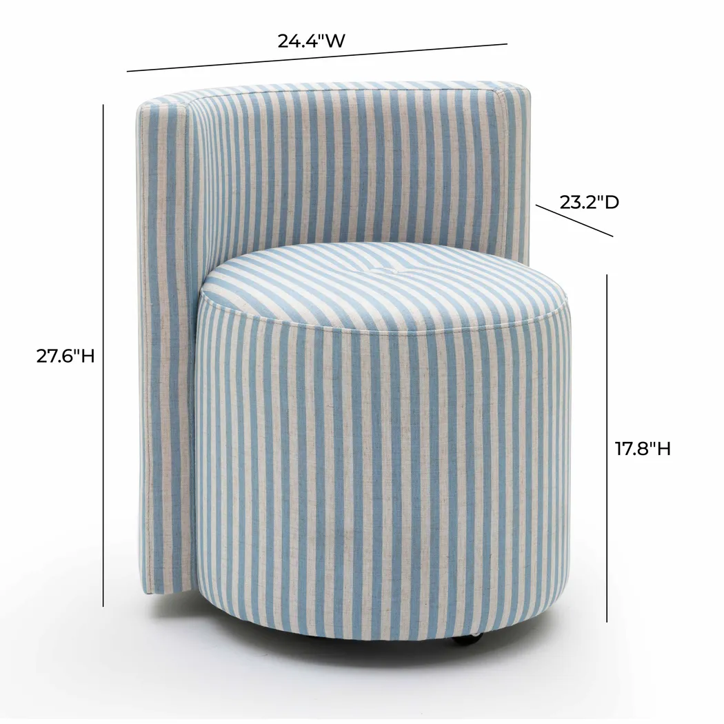 Ailana Blue Desk Chair - Thumbnail - Image 7