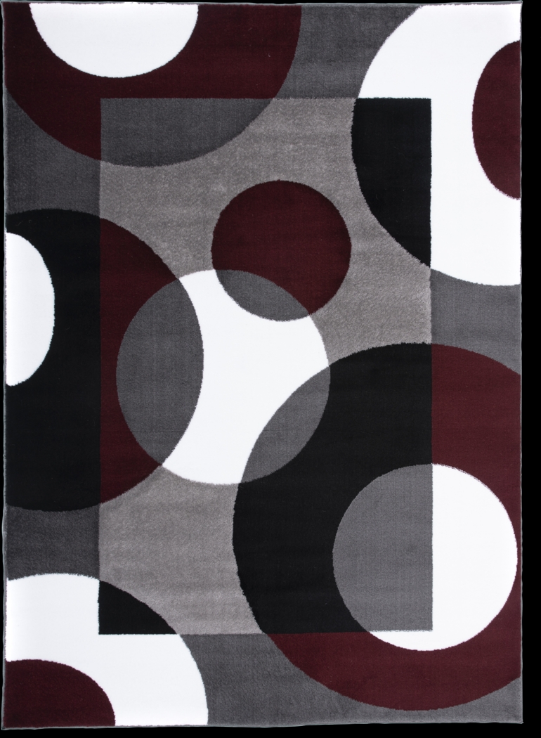Ailana Burgundy 6'6 x 9' Rug - Thumbnail - Image 1