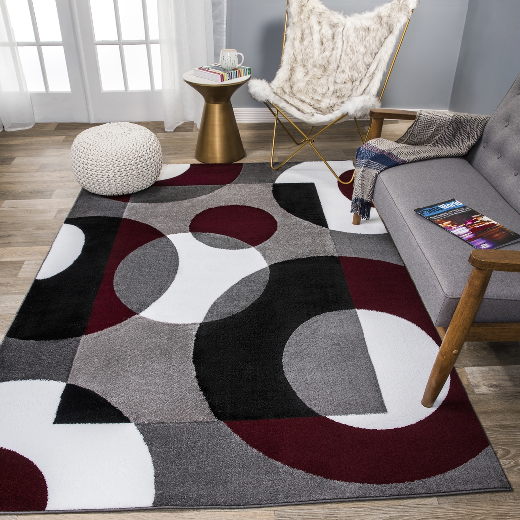 Ailana Burgundy 7'10 x 10'2 Rug - Thumbnail - Image 5