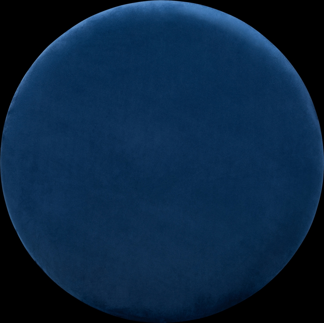 Ailanthus Navy Blue Ottoman - Thumbnail - Image 3