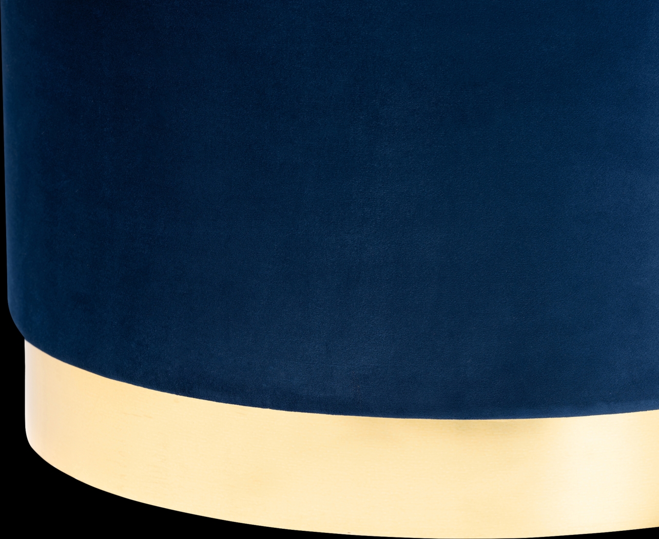 Ailanthus Navy Blue Ottoman - Thumbnail - Image 4
