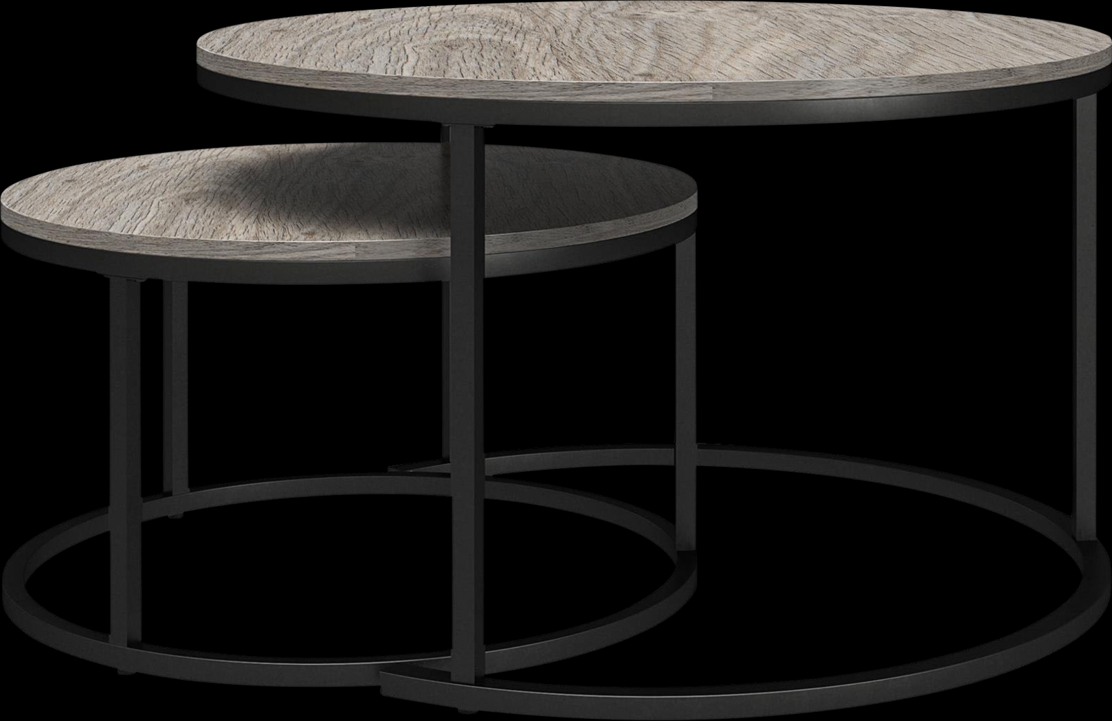 Ailbem Gray Nesting Cocktail Table & End Table, Set of 4 - Thumbnail - Image 11