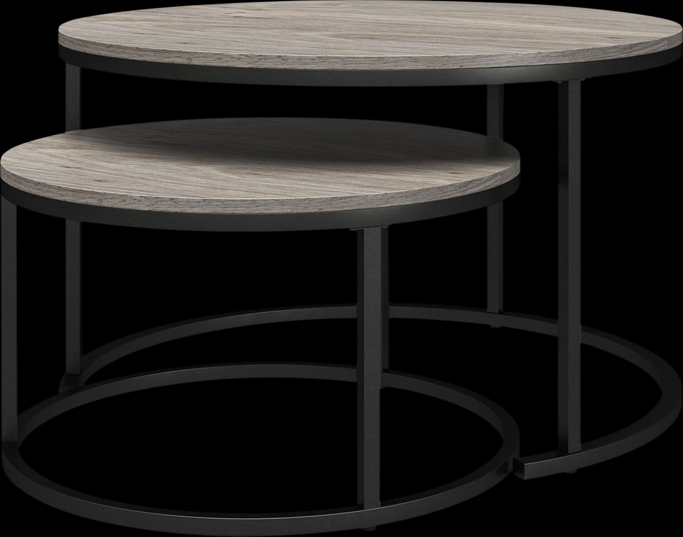 Ailbem Gray Nesting Cocktail Table & End Table, Set of 4 - Thumbnail - Image 12