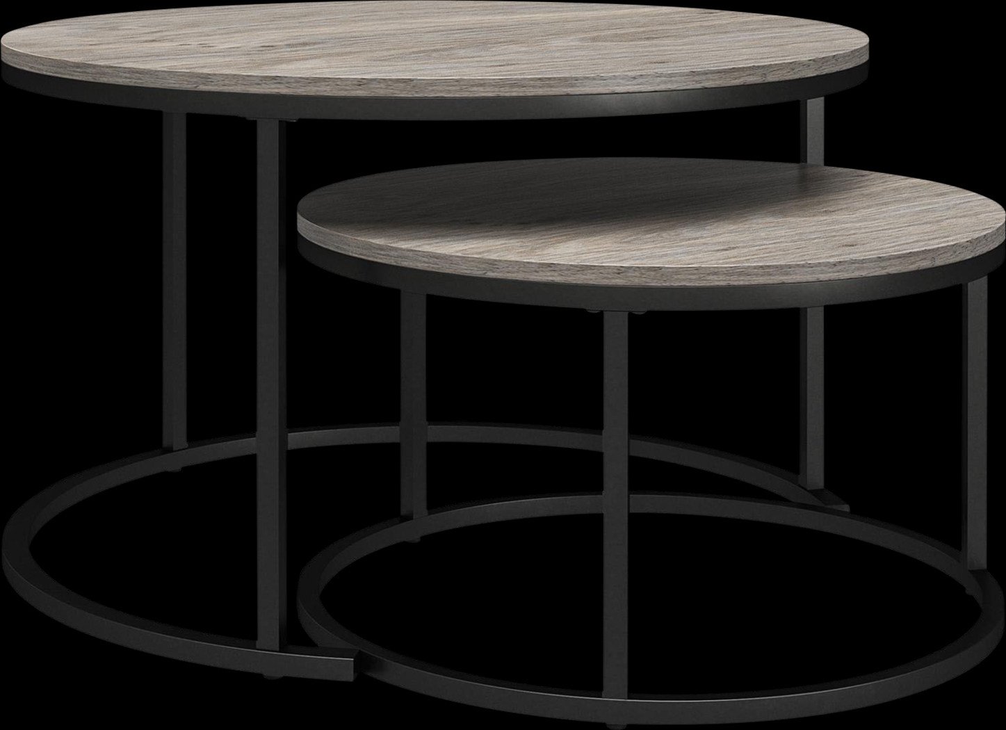 Ailbem Gray Nesting Cocktail Table & End Table, Set of 4 - Thumbnail - Image 13