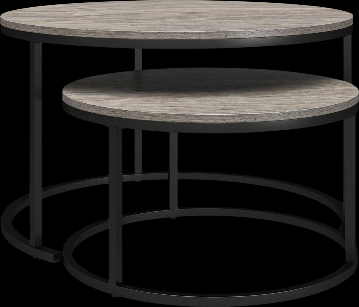 Ailbem Gray Nesting Cocktail Table & End Table, Set of 4 - Thumbnail - Image 14