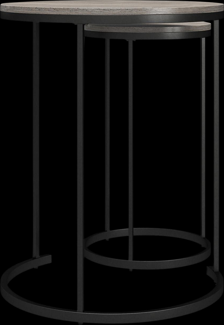 Ailbem Gray Nesting Cocktail Table & End Table, Set of 4 - Thumbnail - Image 5