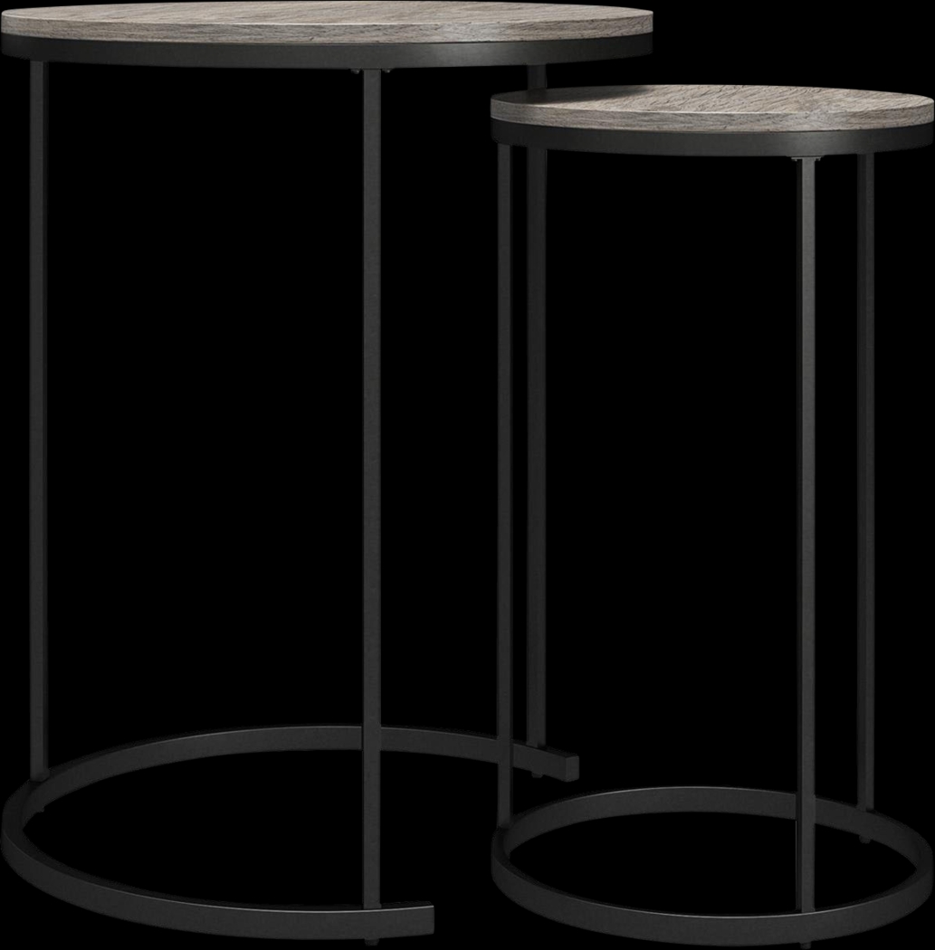 Ailbem Gray Nesting Cocktail Table & End Table, Set of 4 - Thumbnail - Image 6