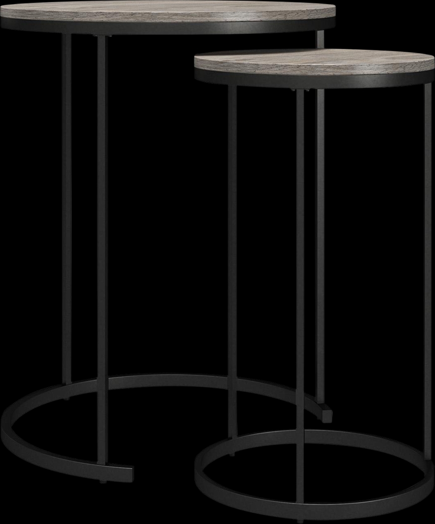 Ailbem Gray Nesting Cocktail Table & End Table, Set of 4 - Thumbnail - Image 7