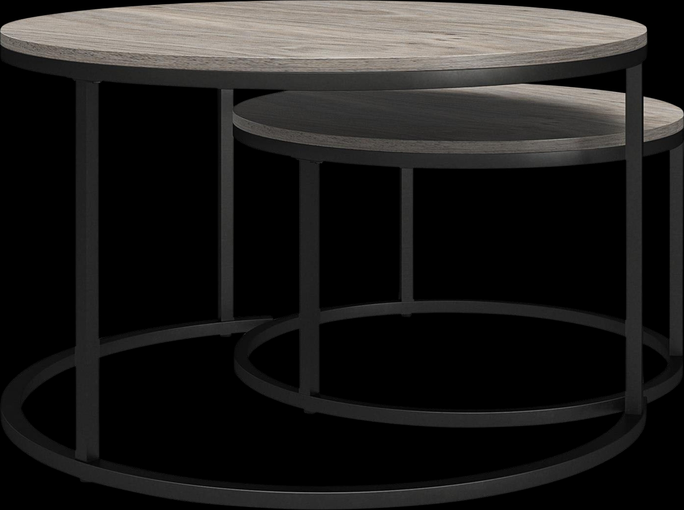 Ailbem Gray Nesting Cocktail Table & End Table, Set of 4 - Thumbnail - Image 8