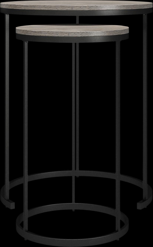 Ailbem Gray Nesting Cocktail Table & End Table, Set of 4 - Thumbnail - Image 10