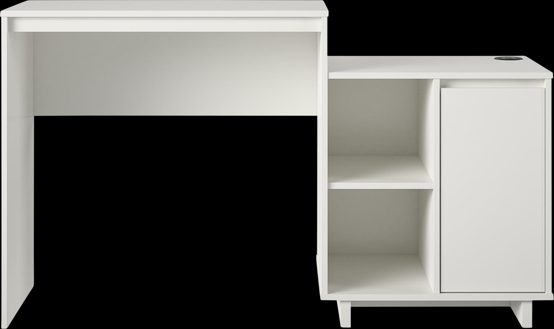 Ailbern White Desk with Cabinet - Thumbnail - Image 6