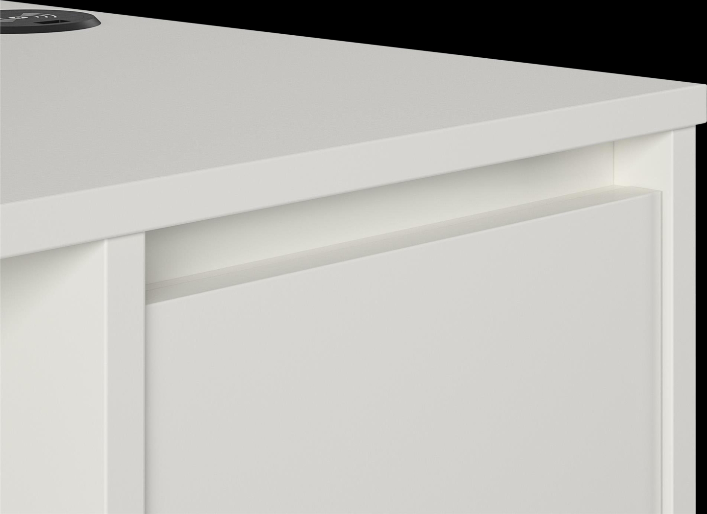Ailbern White Desk with Cabinet - Thumbnail - Image 8
