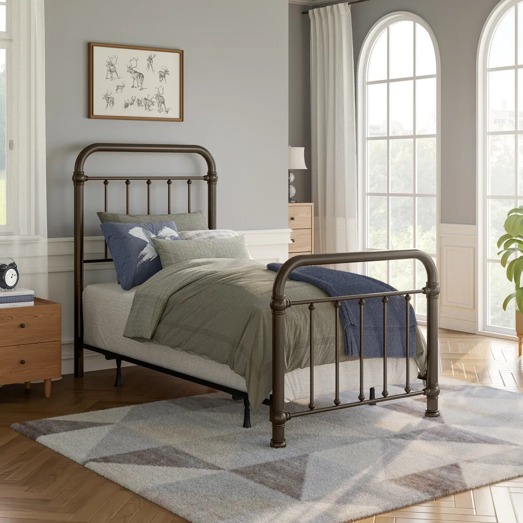Aileene Bronze Twin Bed - Thumbnail - Image 2