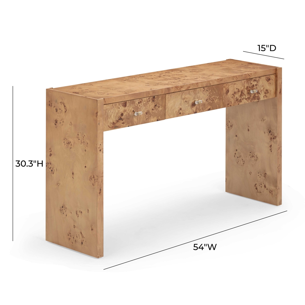 Ailshie VI Honey Brown Console Table - Thumbnail - Image 6