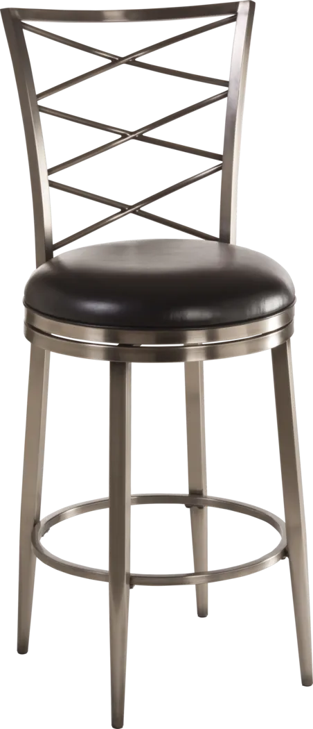 Aimua Black Swivel Barstool - Thumbnail - Image 1