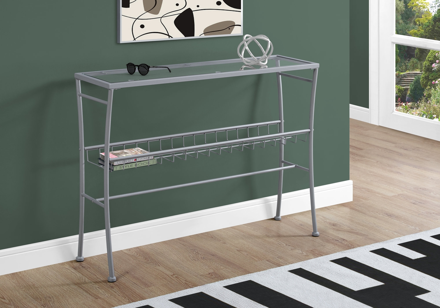 Ainlay Silver Console Table - Thumbnail - Image 2