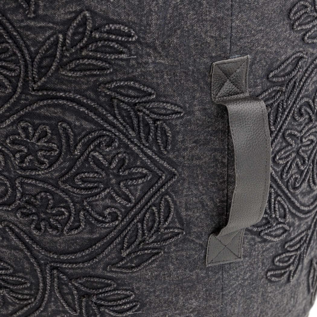 Aintree Black Ottoman - Thumbnail - Image 3