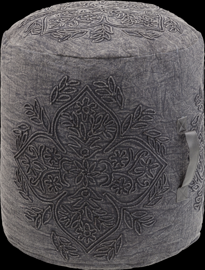 Aintree Black Ottoman - Thumbnail - Image 1