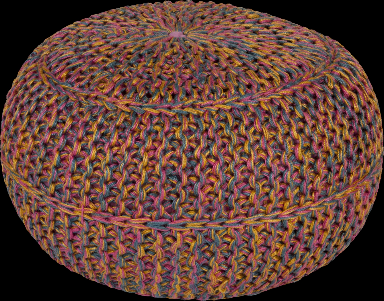 Airdrie Pink Ottoman - Thumbnail - Image 1