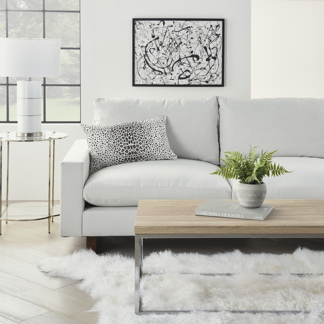 Aired Ivory Indoor/Outdoor Lumbar Pillow - Thumbnail - Image 2