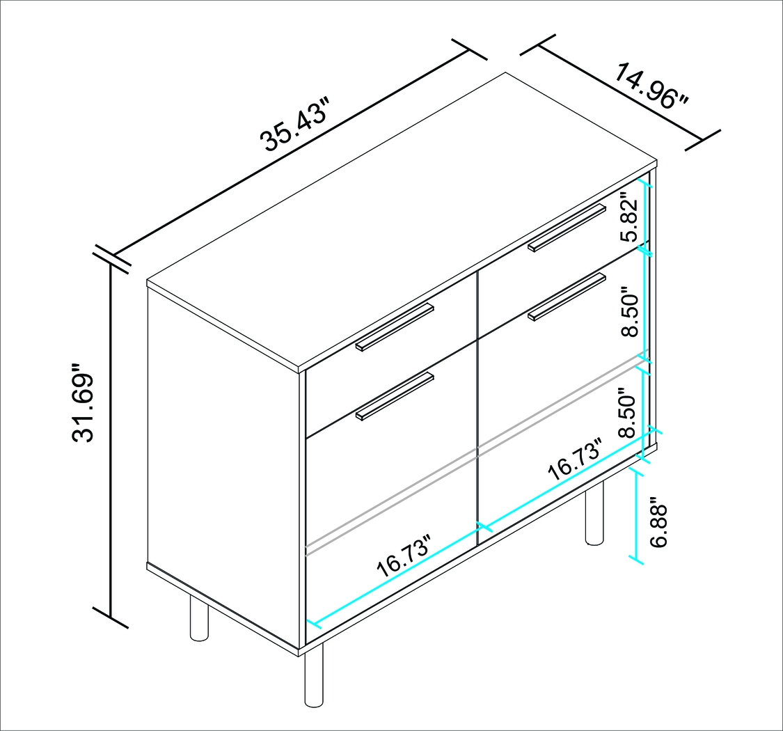 Airedale I White Sideboard - Thumbnail - Image 8