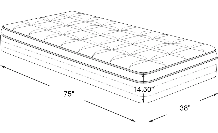 Dimension Image. Please refer to the Dimension Tab on this page for dimension details.