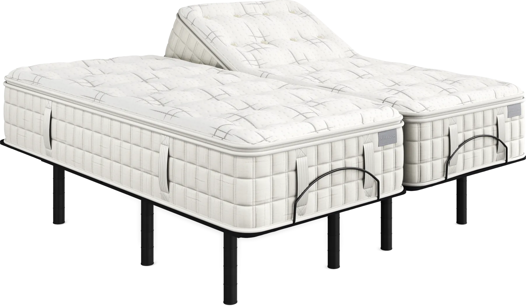 Aireloom Spanish Bay Split King Mattress Set with Head Up Only Base - Thumbnail - Image 1