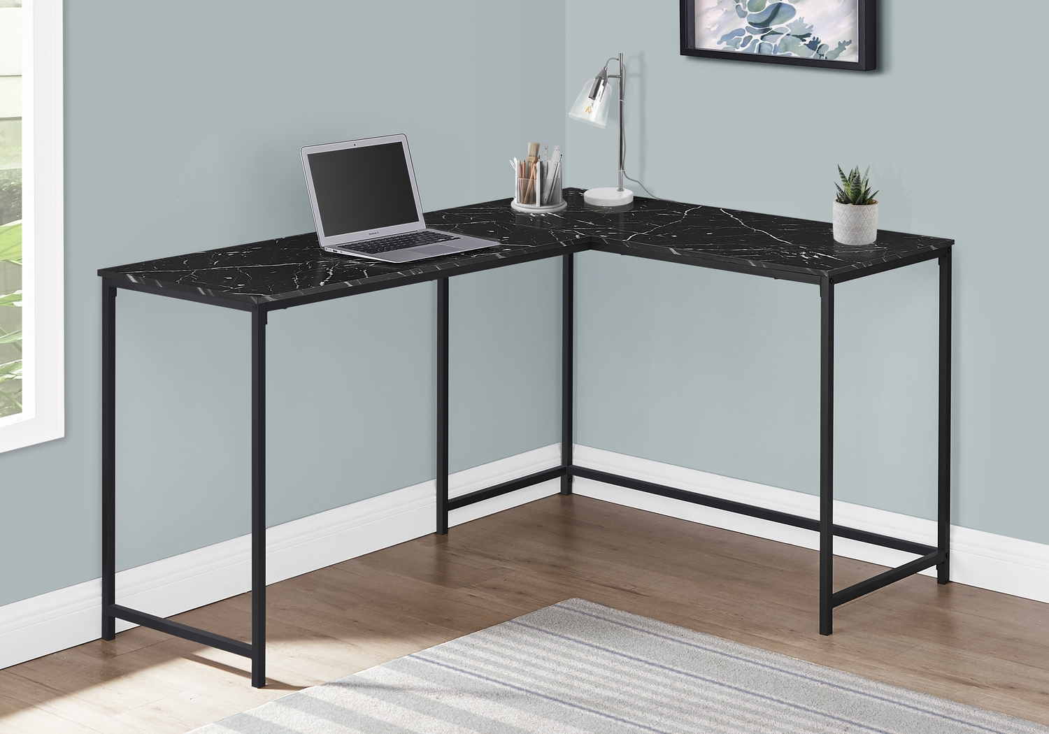 Airleigh Black Marble Desk - Thumbnail - Image 2