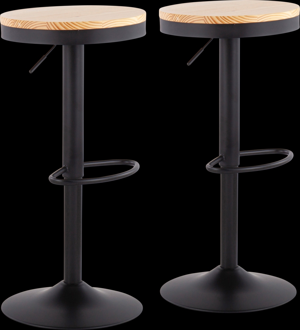Airwood Natural Barstool, Set of 2 - Thumbnail - Image 1