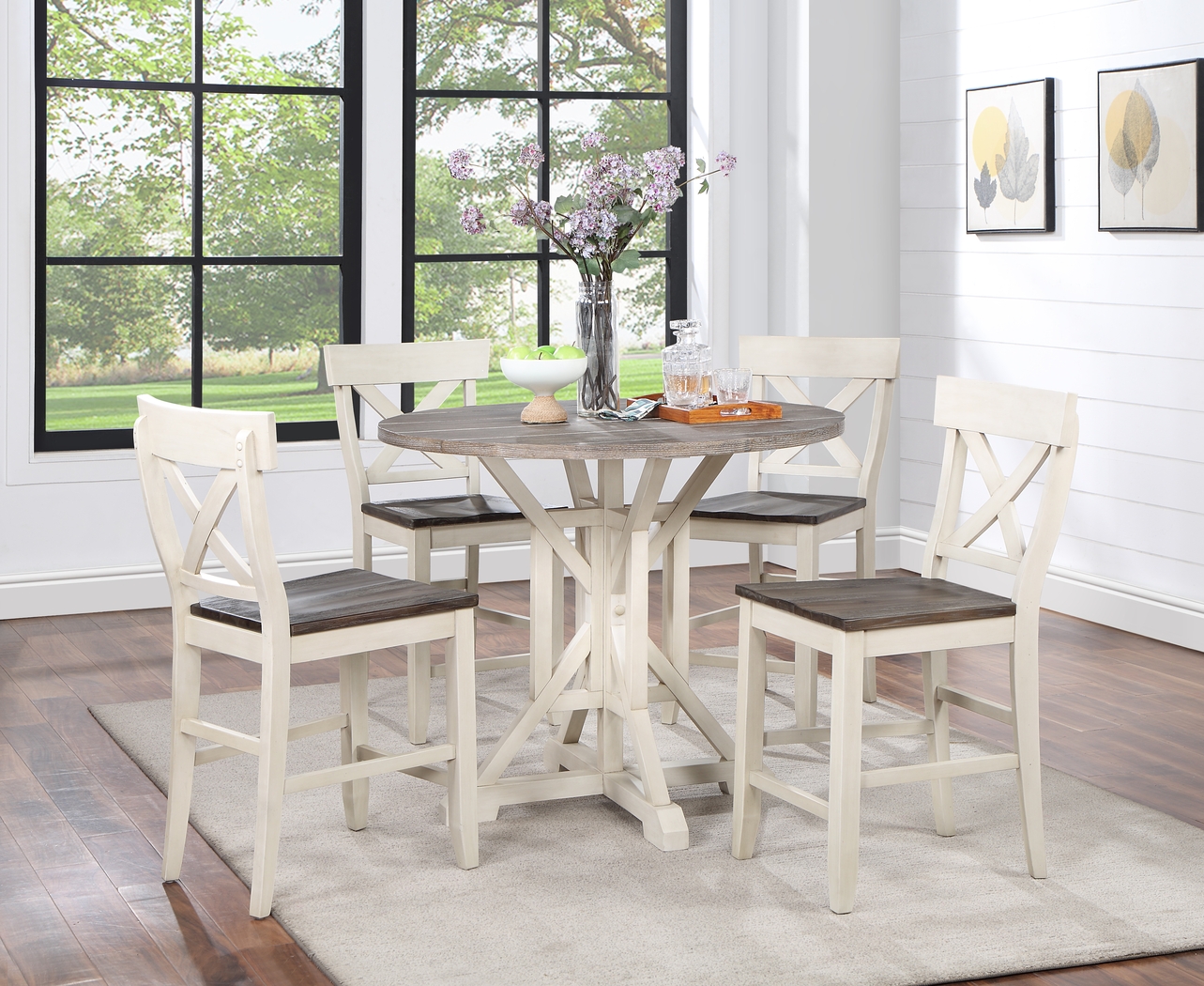 Airymeadows Cream Counter Height Dining Table - Thumbnail - Image 6