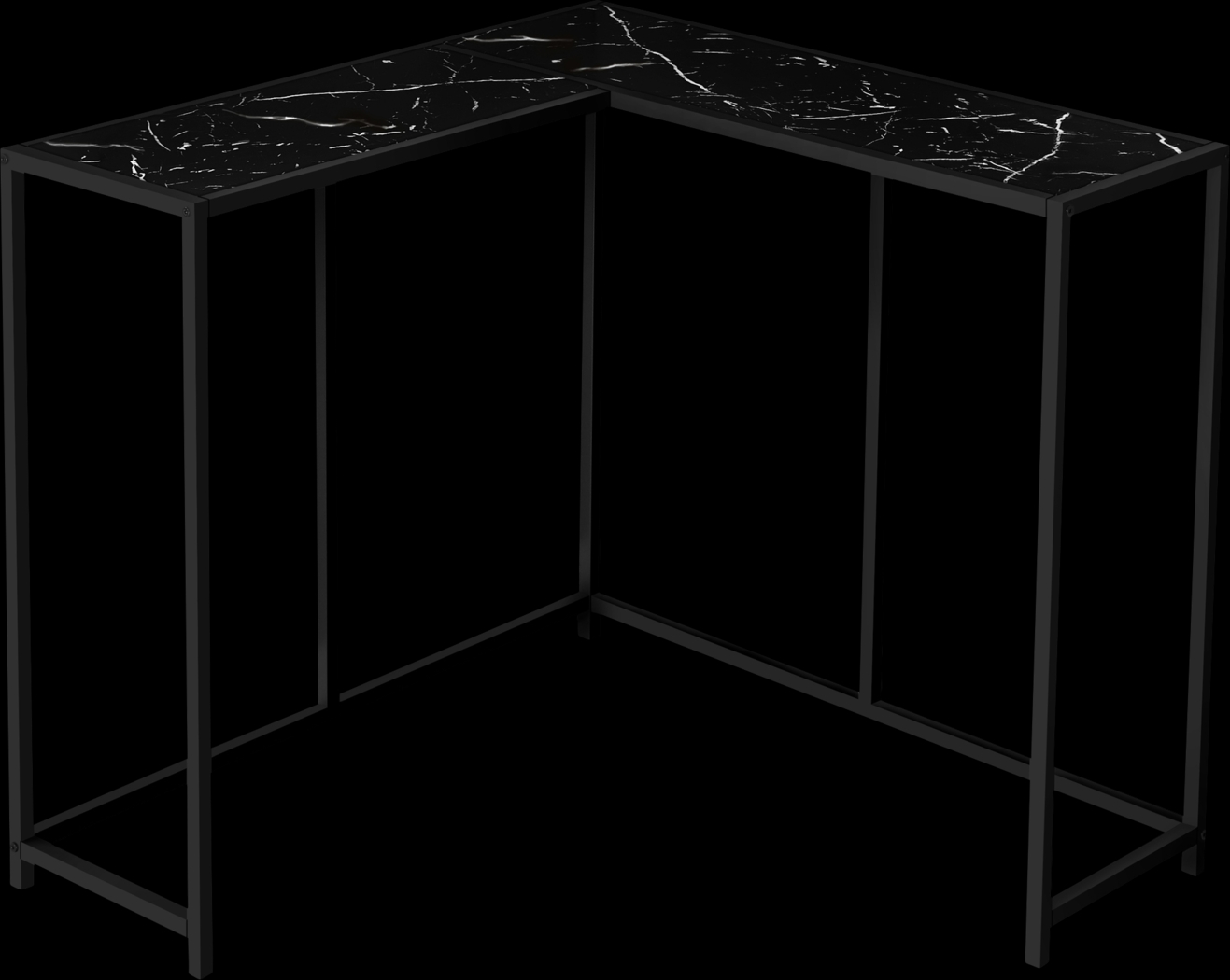 Aisquith Black Marble Sofa Table - Thumbnail - Image 1