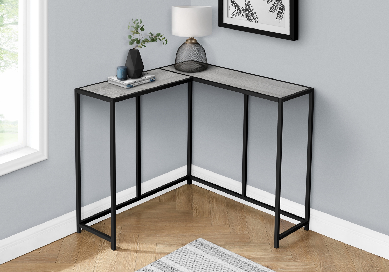 Aisquith Gray Sofa Table - Thumbnail - Image 3
