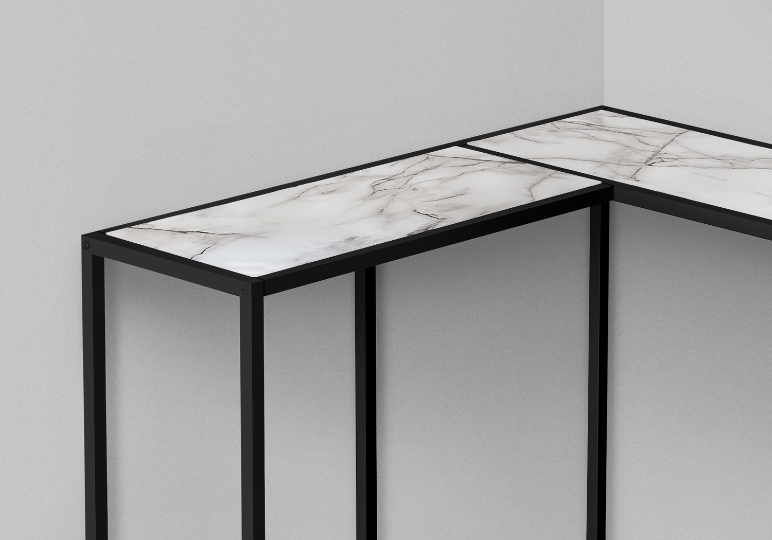 Aisquith Marble Sofa Table - Thumbnail - Image 2