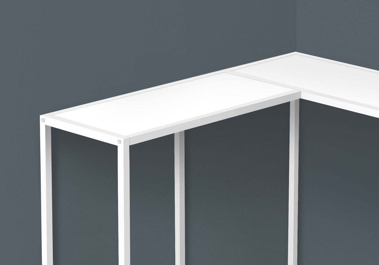 Aisquith White Sofa Table - Thumbnail - Image 2