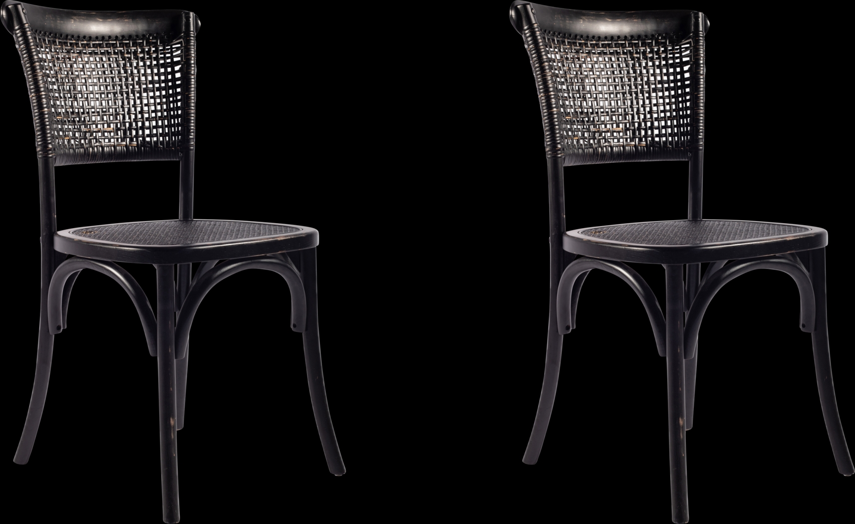 Aitken Black Side Chair, Set of 2 - Thumbnail - Image 1