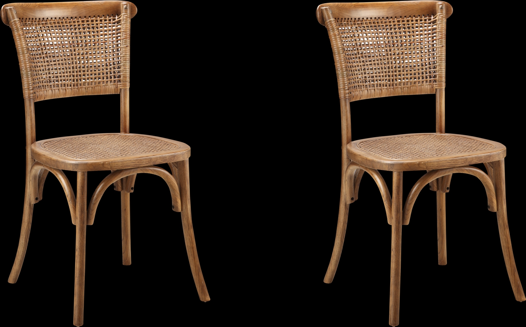 Aitken Brown Side Chair, Set of 2 - Thumbnail - Image 1