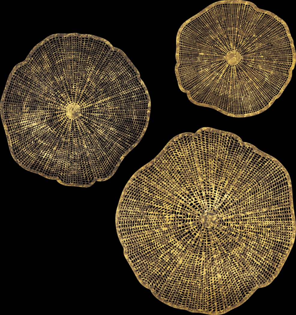 Aiydin Gold Wall Decor, Set of 3 - Thumbnail - Image 1