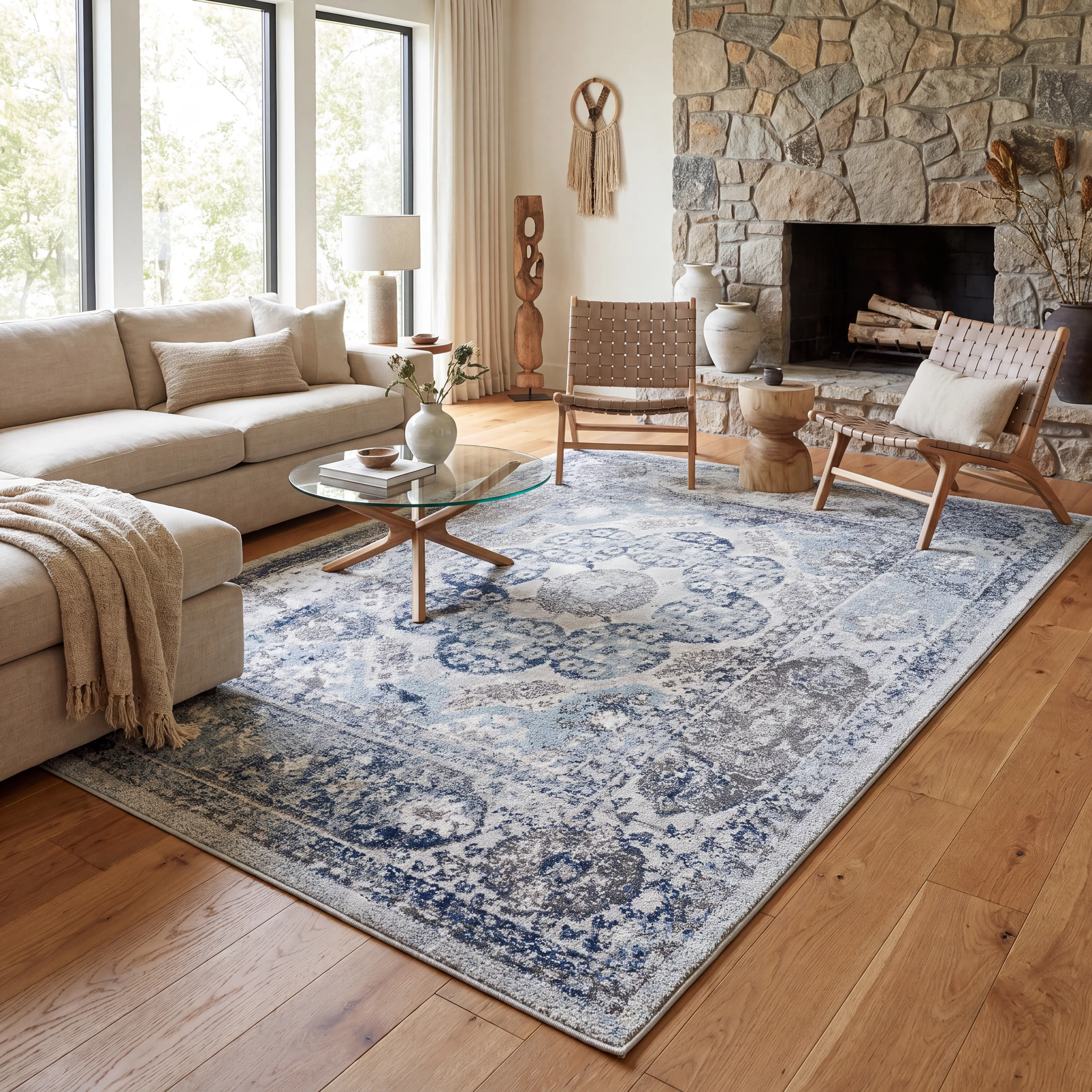Akela Blue 4' x 6' Rug - Image 2