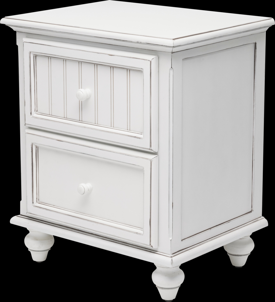 Aketi White Nightstand - Thumbnail - Image 1